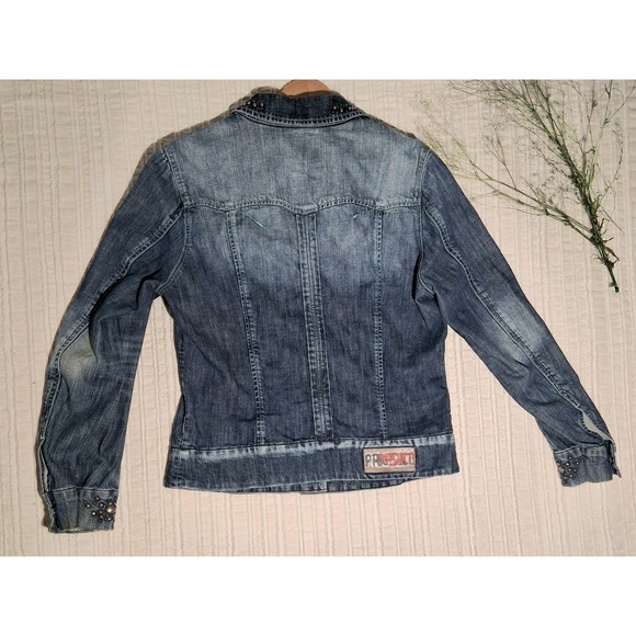Vintage Western Cowgirl Festival Parasuco Studded Denim Women's Jacket - Picture 6 of 17